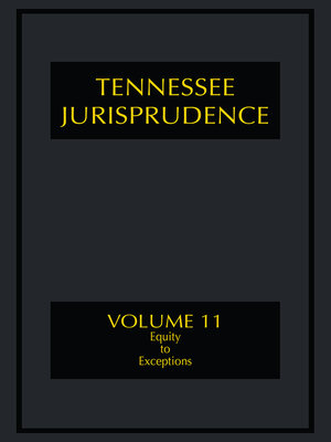 cover image of Tennessee Jurisprudence